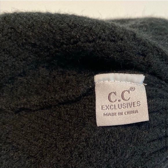 C. C Black Knit Beanie - Picture 5 of 6